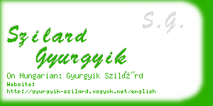 szilard gyurgyik business card